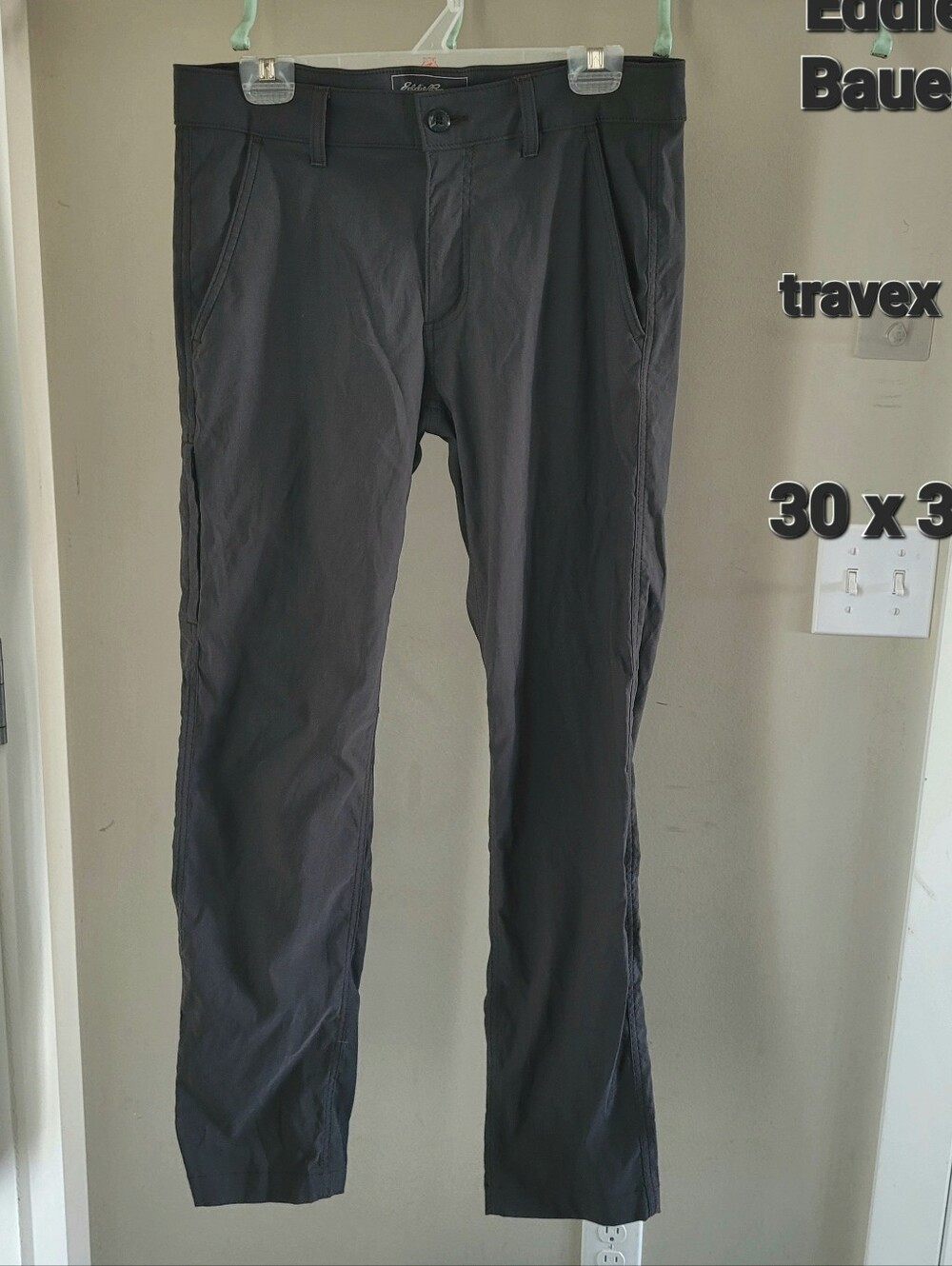 Eddie Bauer Men’s Charcoal Travex Chinos